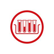 Test tubes vector icon