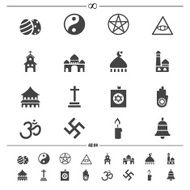 religion icons vector eps10 N2