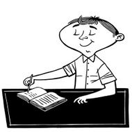 Man Writing in Book N2