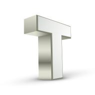 3d alphabet silver T N2
