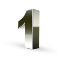 3d silver steel number 1 N5