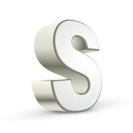 3d alphabet silver S N2