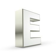 3d alphabet silver E N2