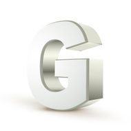 3d alphabet silver G N2