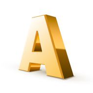 3d golden letter A N4