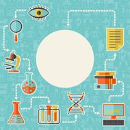 Science concept background in flat design style N2