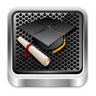 Graduation cap and diploma set N2