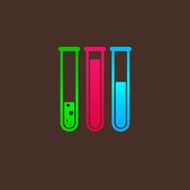 illustration with laboratory equipment icon science concept N2