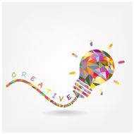 Creative light bulb Idea concept background design N5