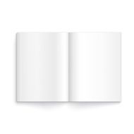 Blank opened magazine