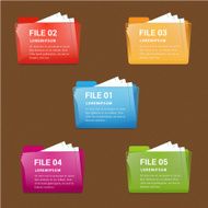 File folder infographic vector