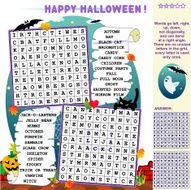 Halloween word search puzzle N2