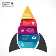 Vector spaceship infographic Rocket template for growth diagram graph presentation N2