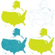 Map of USA set