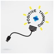Creative light bulb idea business positive thinking concept