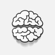 realistic design element brain N71