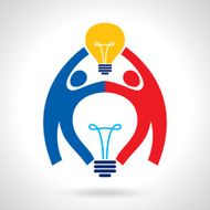 Creative light bulb Idea and handshake sign concept N2