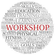 Workshop and learning related words concept N2
