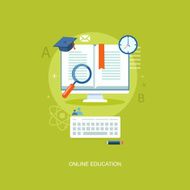 Internet education flat illustration N2