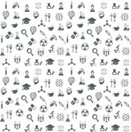 Science and technology seamless vector background
