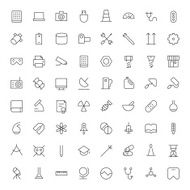Thin Line Icons For Technology Industry and Science N2
