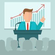 Vector business conference concept in flat style N4