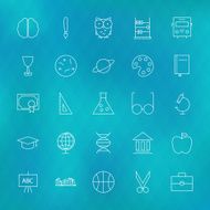 Summer Travel Line Icons Set