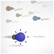Creative light bulb Idea concept think different concept