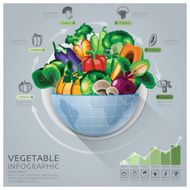 Global Medical And Health Infographic Round Circle Vegetable Vitamin Diagram