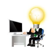 People Set - Business Bulb man Good idea