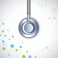 Stethoscope on Medical Background