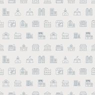 Building line icon pattern set N4