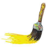 Paint brush Hand writing cartoon