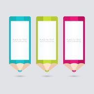 Vector pencil template with place for your content