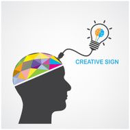 Creative silhouette head background