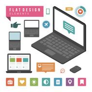 Flat design vector illustration infographic elements N17