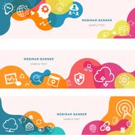 Webinar Banners And Relevant Icon Set N6