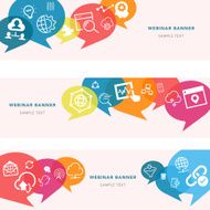 Webinar Banners And Relevant Icon Set N7