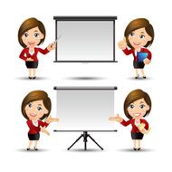 People Set - Business Businesswoman giving presentation