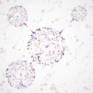 Abstract molecular structure network connection N3