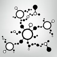 2d DNA molecule structure vector background N8