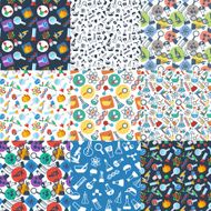 pattern with symbols of science