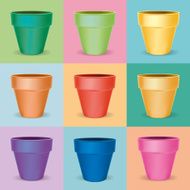 pot plants Gardening Concept Vector Illustration