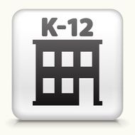 Square Button with K-12 school