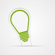 Light bulb vector sticker