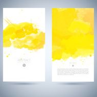 Set of vector watercolor template N86