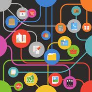 Abstract media scheme illustration