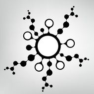 2d DNA molecule structure vector background N9