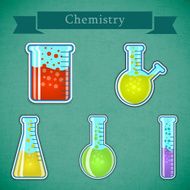 Chemistry icons set N6