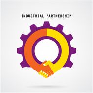 Creative handshake sign and industrial idea concept N4